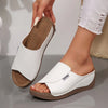 Women's Summer Soft Platform Wedge Sandals Peep Toe Flip Flops Medium Heel 1.2–2.0 in (3–5 cm) Casual Beach Shoes