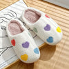 Women's Soft Sole Winter Home Slippers - Warm Cotton Slip-On with Anti-Slip TPR Outsole