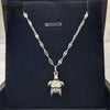 Zircon Turtle Pendant Necklace Stainless Steel Chain Cute Animal Jewelry for Women & Girls