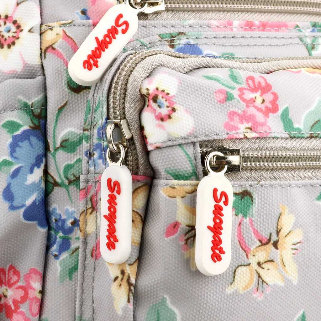 Floral Waterproof Multi-Pocket Crossbody Bag for Women – Casual Shoulder Messenger