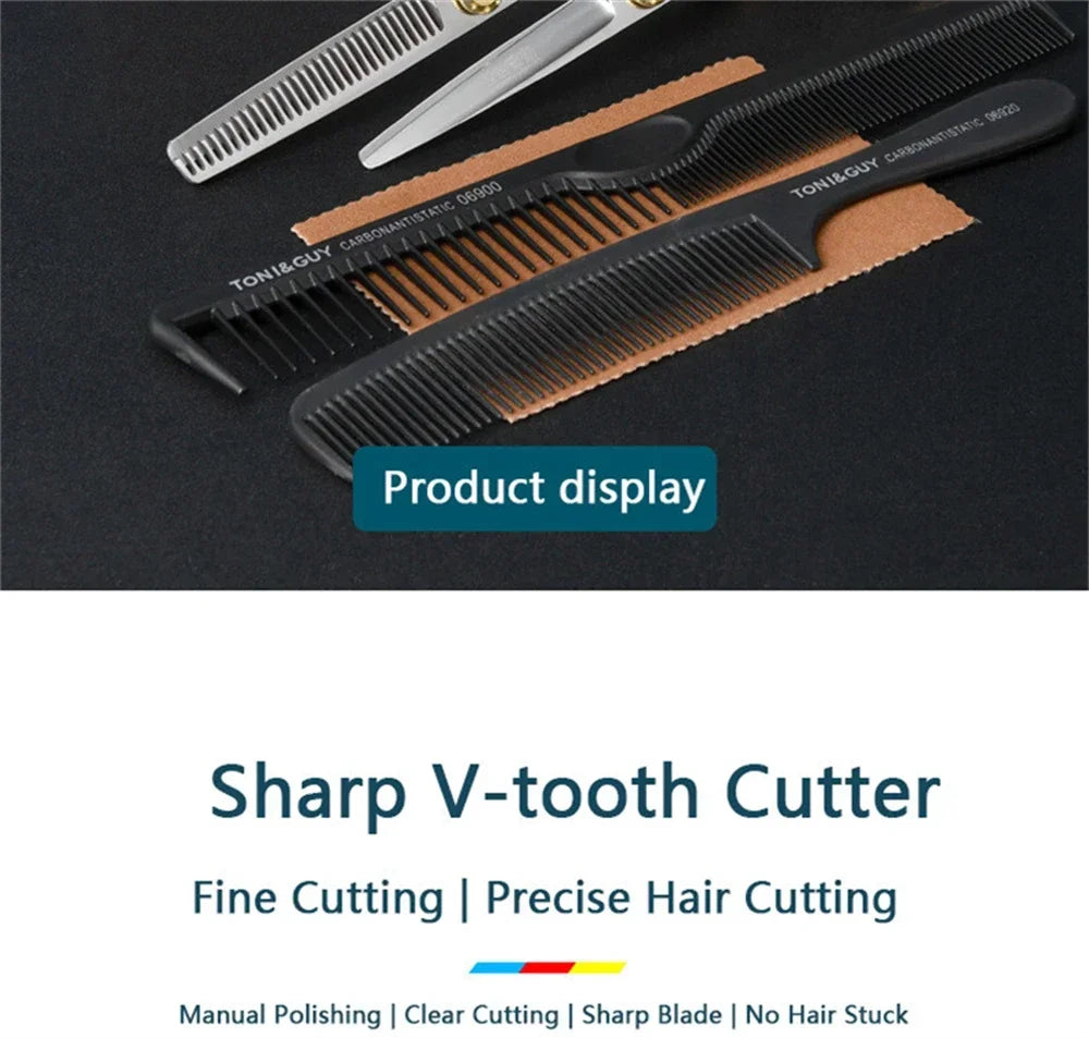 6.0-Inch (15 cm) Stainless Steel Hairdressing Scissors – Adjustable Thinning & Cutting Shears, Pro Salon Barber Styling Tool