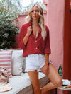Women's Cotton-Linen Lapel Shirt - Loose Vintage Harajuku Long Sleeve Button-Up Blouse