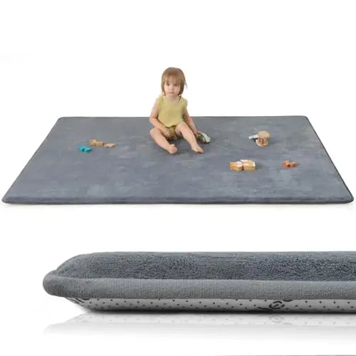 Large Non-Slip Thick Foam Baby Play Mat – Soft Coral Velvet Rug for Kids & Yoga, Living Room Floor Mat