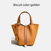 MENDY Women's Genuine Cowhide Leather Bucket Bag Large – Luxury Leather Tote Handbag Shoulder & Crossbody