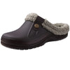 Fur-Lined Clog Slippers for Women – Waterproof EVA Padded House & Garden Shoes, Plush Winter Slides