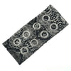 Punk Hollow Eyelet Elastic Headband – Wide Stretch Steampunk Goth Rock Hair Accessory for Women