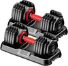 Adjustable 10‑in‑1 Dumbbell Pair 3–25 lb (1.4–11.3 kg) — Non-Slip Grip, Space‑Saving Home Gym