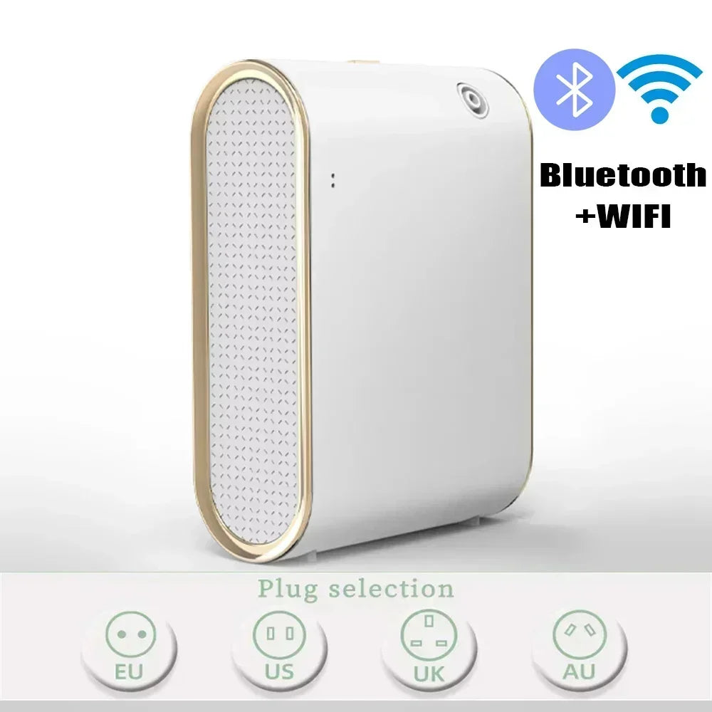 Smart Wall-Mounted Aroma Diffuser 350ml (11.8 fl oz) — WiFi & Bluetooth App Control, Low-Noise Scent Machine for Home & Hotel