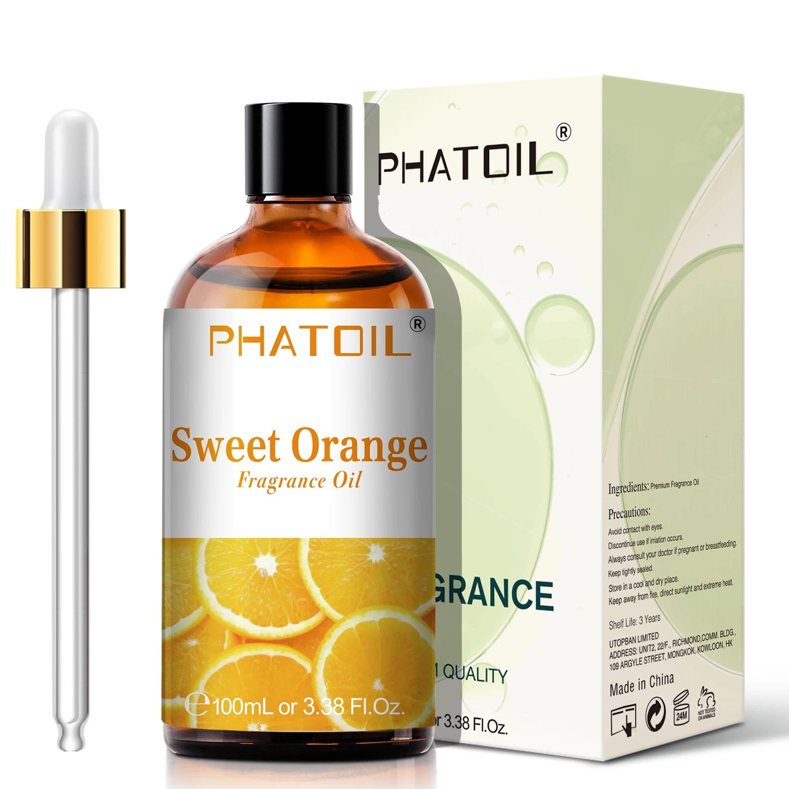 PHATOIL 100ml (3.4 fl oz) Fragrance Oil — Coconut, Peach, Blueberry, Mango, Apple, Banana, Grape, Lemon for Diffusers, Soap & Candle Making