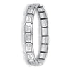 Women's Italian Charm Bracelet 9mm (0.35 in) Stainless Steel Link Bangle with Hidden Safety Clasp