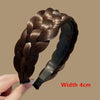 Boho Twist Braided Stretch Headband for Women — Synthetic Braided Hairband (Natural Black, Dark Brown, Light Brown)