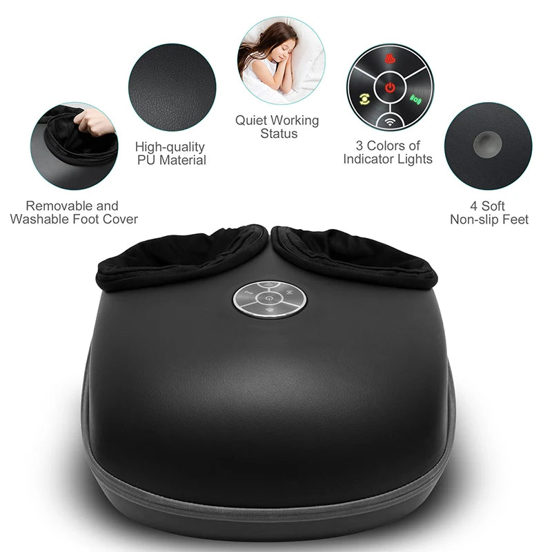 Medcursor Smart Foot Massager — Shiatsu Kneading & Heat, 360° Air Compression, App & Panel Control for Pain Relief