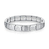 Women's 9mm Italian-Style Elastic Charm Bracelet - Stainless Steel Fashion Bangle