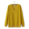 Plus Size Wavy Knit V-Neck Sweater Long Sleeve Casual Pullover XL-4XL