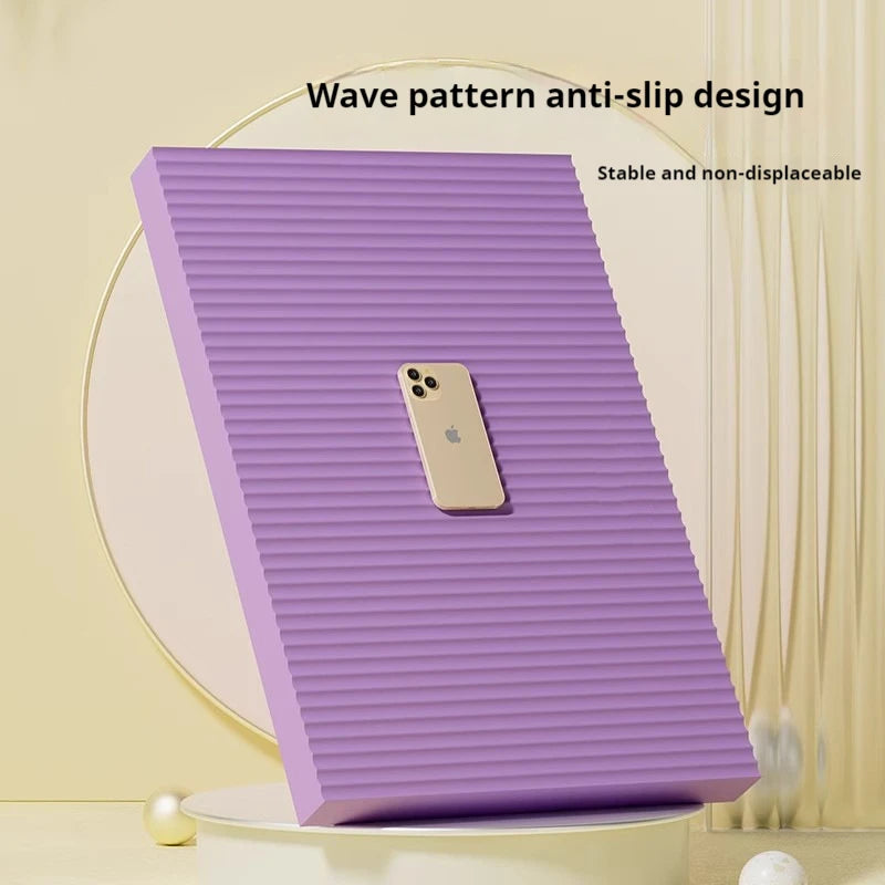 Thick Yoga Knee & Elbow Support Pad 44 x 30 cm (17.3 x 11.8 in) 4 cm, Pilates Exercise Balance Mat, Purple/Black