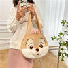 Disney Chip & Dale Plush Shoulder Bag Cute Cartoon Dale Women's Handbag Large Capacity