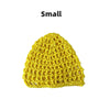 Women's Mesh Crochet Hair Net Snood Solid Color Sleeping Cap Turban - Small, Large