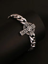 Viking Rune Wolf Celtic Knot Stainless Steel Bracelet for Men Nordic Link Chain