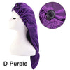 Satin Sleep Bonnet with Headband 11-Inch (28 cm) Extra-Large Silk-Lined Night Cap for Women & Kids