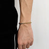 Twist Link Stainless Steel Chain Bracelet - Retro Gold Hip Hop Fashion for Men & Women