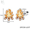 2-Pack Stainless Steel 20G (0.8mm) Butterfly Star Heart Stud Earrings 6mm (0.24in) Silver Tragus Helix Cartilage Piercing