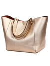 PU Leather Waterproof Tote Bag for Women - Large Shoulder & Top Handle Handbag for Work and Shopping