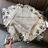 70 x 70 cm (27.6 x 27.6 in) Floral Satin-Look Polyester Square Scarf - Women's Headscarf, Hijab, Hair Band & Wrist Wrap