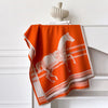 Women's Soft Cashmere Pashmina Scarf 180 x 65 cm (71 x 25.6 in) Plaid Horse Print Tassel Wrap Shawl