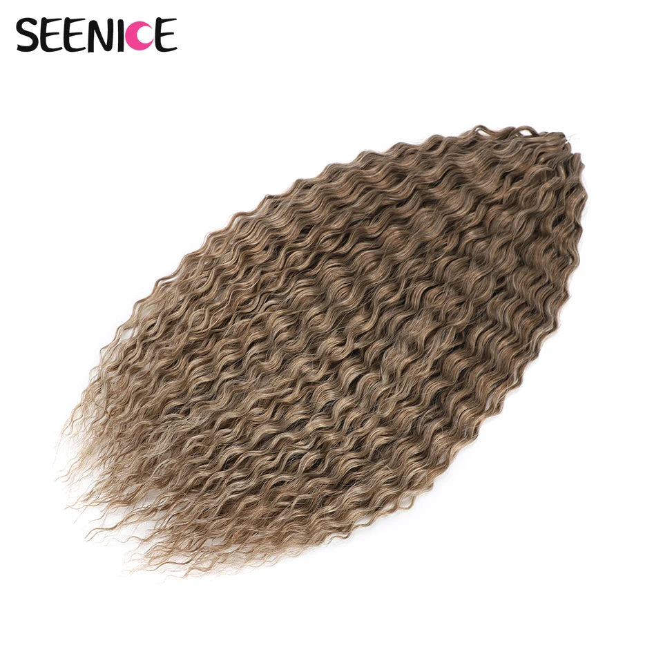 Ariel Water Wave Twist Crochet Braids – Ombre Synthetic Deep Wave Hair Extensions, 22 Inch (55 cm)