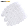 Synthetic Braiding Hair Extensions 24 in (60 cm) Loose Deep Wave Ombre Brown Rainbow Twist Crochet 3-Pack