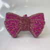 Rhinestone Evening Clutch with Bow - Multi-Color Bridal Wedding Party Handbag