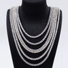 Iced Out Cubic Zirconia Tennis Necklace — Hip Hop Pendant Chain, 14–24 in (35–61 cm) — Wedding & Party Jewelry