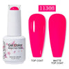 Red Semi-Permanent UV Gel Nail Polish 15ml (0.5 fl oz) Top & Base Hybrid