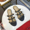 Women's Gladiator Heeled Sandals Patent Leather with Silver Rivets — 6cm Square Heel, Summer Dress Shoes