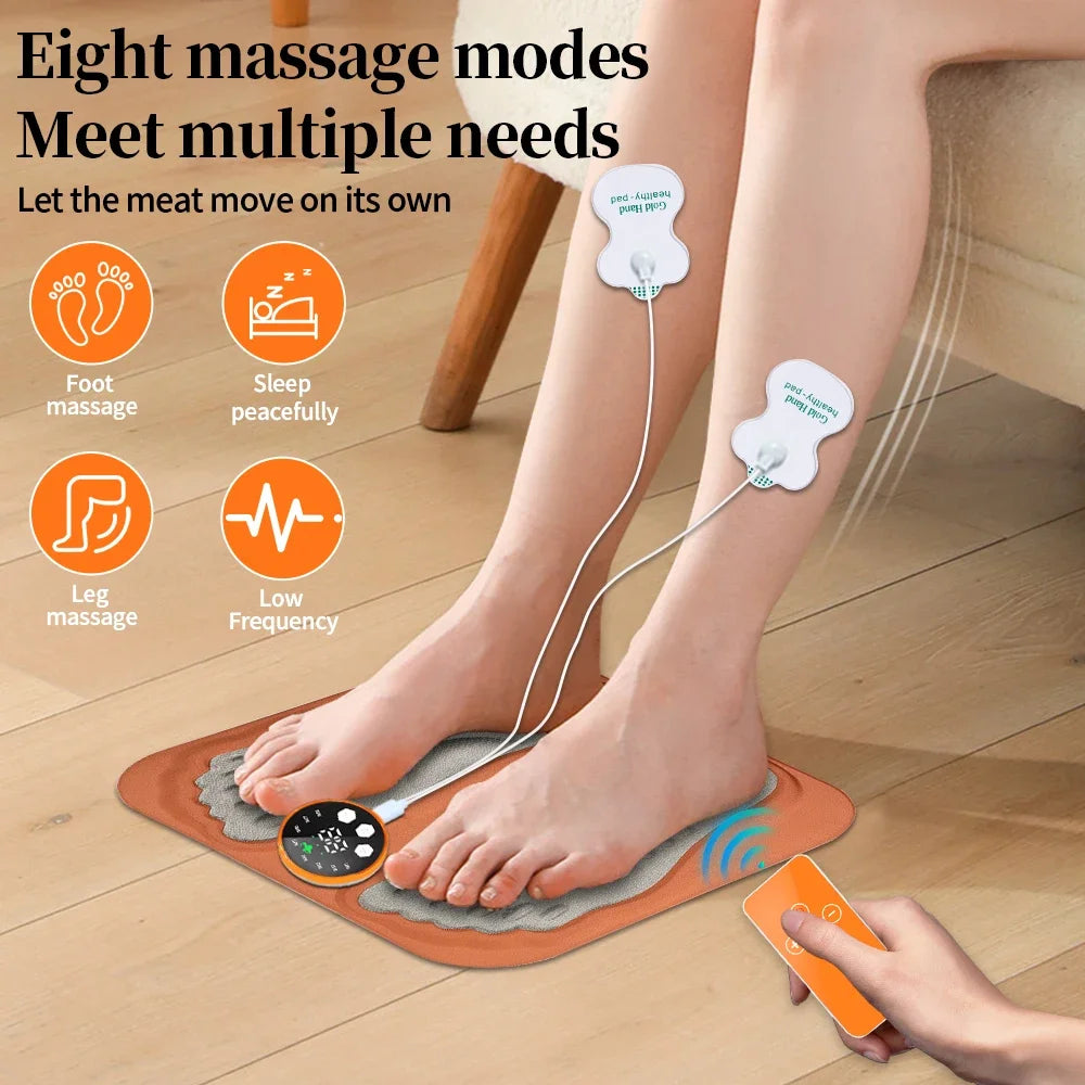3D Smart Foot Massager Pad – 8 Modes, 29 Levels TENS/EMS for Foot & Calf Muscle Relief
