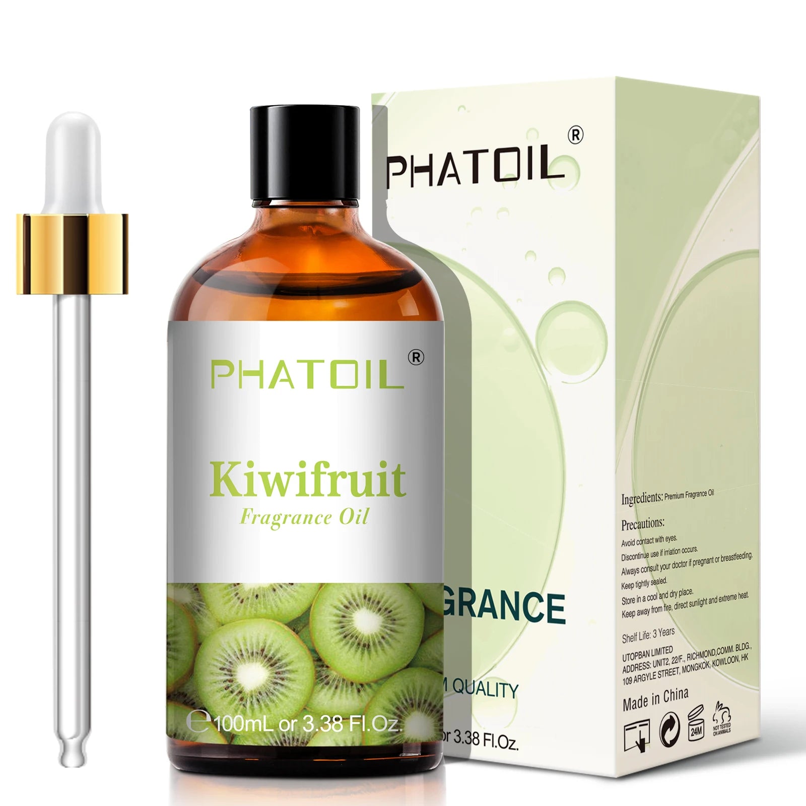 PHATOIL 100ml (3.4 fl oz) Fragrance Oil — Coconut, Peach, Blueberry, Mango, Apple, Banana, Grape, Lemon for Diffusers, Soap & Candle Making