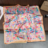 Polyester Satin-Look Square Scarf 70 x 70 cm (27.6 x 27.6 in), Cat Print Headscarf, Neck Wrap, Bandana for Women