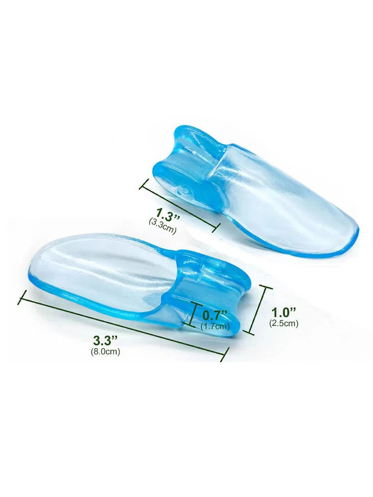2-Pack Silicone Toe Spacer Gel Separators for Bunion Relief – Large Toe Aligners for Hallux Valgus & Toe Correction