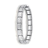 Women's Italian Charm Bracelet 9mm (0.35 in) Stainless Steel Link Bangle with Hidden Safety Clasp