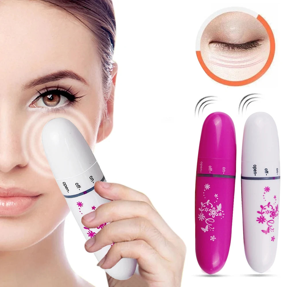 Raiuleko Mini Vibration Eye Massager Pen – Anti-Aging Dark Circles & Puffiness Remover