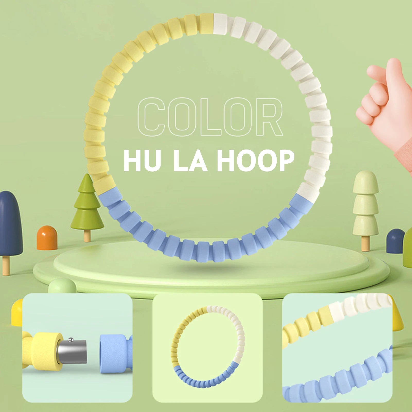 Adjustable Detachable Hula Hoop – 3/4/5/6 Tubes Portable Fitness Hoop for Adults & Kids, Waist Shaping PVC (48/60/76/92 cm | 19"/24"/30"/36")