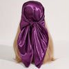 Solid 90cm (35.4in) Square Hijab Bandana – Silk-Feel Polyester Headscarf, Hip-Hop Neckerchief & Windproof Shawl for Women