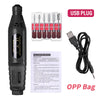 YIKOOLIN 6-in-1 USB Electric Nail Drill Kit — Portable Pen-Style Manicure Polisher with Nail Art Bits