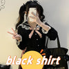 Kawaii Jirai Kei Lolita Y2K Japanese Style Peter Pan Collar Blouse Long Sleeve Sweet Bow Casual Aesthetic Top