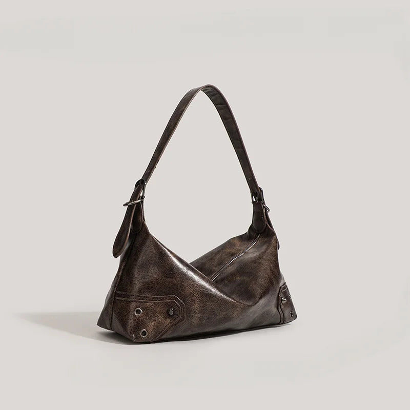 PU Leather Baguette Bag – Women's Zipper Shoulder & Crossbody Handbag for Everyday Use & Gifts