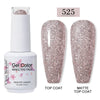 Red Semi-Permanent UV Gel Nail Polish 15ml (0.5 fl oz) Top & Base Hybrid
