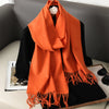 Women’s Long Winter Scarf – Cashmere Blend Shawl Hijab Wrap, Solid Colors, 200×33 cm (79×13 in) – 62 Colors