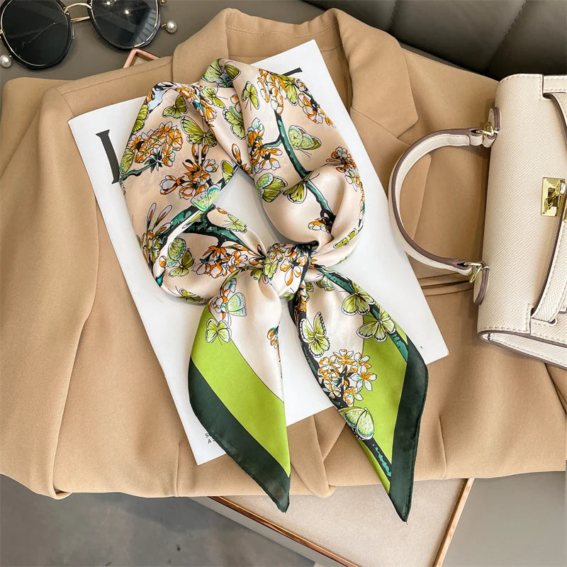 Luxury Satin-Look Square Scarf 70 x 70 cm (27.6 x 27.6 in) – Women's Hijab, Neck & Hair Wrap