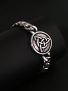 Viking Rune Wolf Celtic Knot Stainless Steel Bracelet for Men Nordic Link Chain