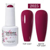 Red Semi-Permanent UV Gel Nail Polish 15ml (0.5 fl oz) Top & Base Hybrid